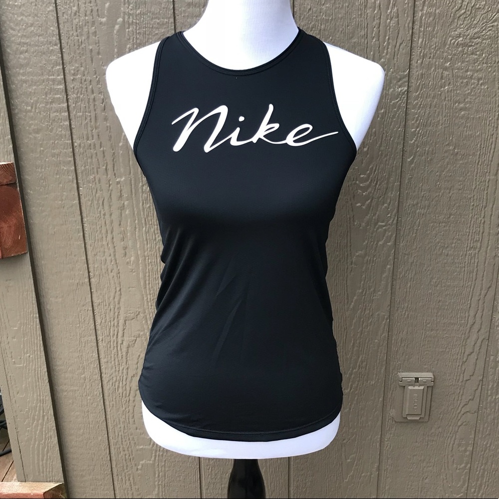 Nike sheer back tank top w/mini swooshes